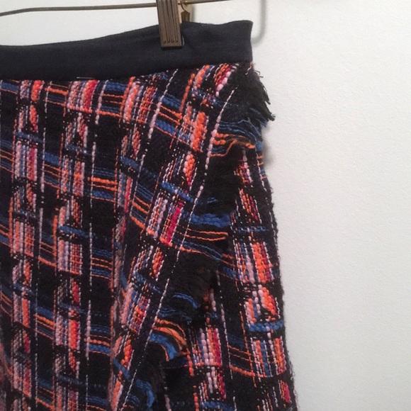 New Eva Franco Tweed Fringe skirt sz 10 - Picture 3 of 8
